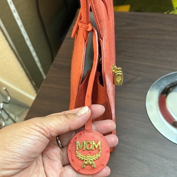 Vintage MCM  Germany Handbag Ostrich Leather - Picture 4 of 10